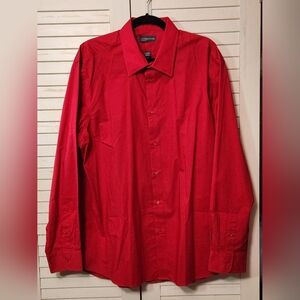 Covington Vibrant Red Casual Button Down Shirt